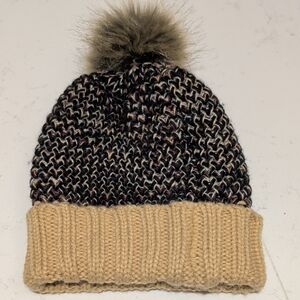Tahari Faux Fur Knit Beanie